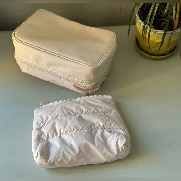 Rare Beauty by Selena Gomez Puffy Toiletry Bag Bundle in Soft Peach Pink - Picture 4 of 8